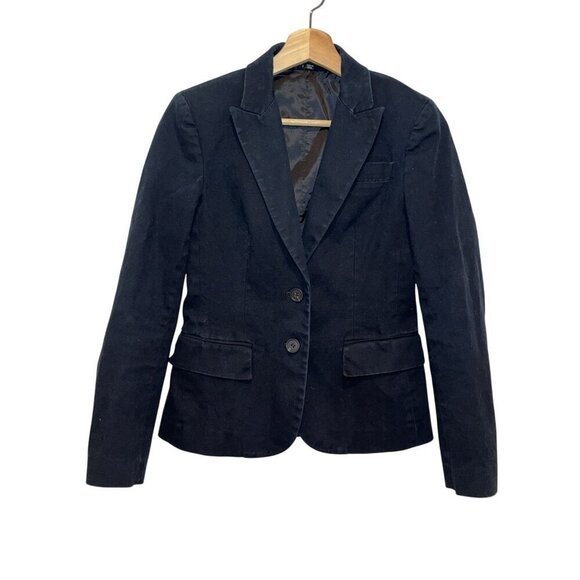 Theory Womens Tailored Dark Bkue Blazer Jacket Size 2 - Picture 1 of 6